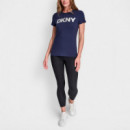 Camiseta Exploded Logo Crew Neck  DKNY