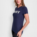 Camiseta Exploded Logo Crew Neck  DKNY
