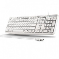 Teclado NGS Heritage Spanish USB Multimedia Blanco