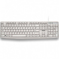 Teclado NGS Heritage Spanish USB Multimedia Blanco