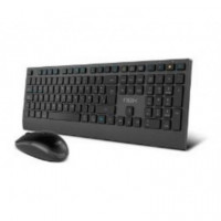 Kit Teclado y Ratón Inalámbrico NOX Lite Duo Rf/bluetooth Negro (nxliteduosp)