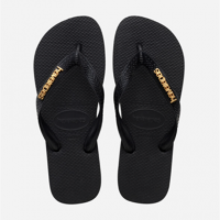 Hav. Top Logo Metallic Black/black HAVAIANAS