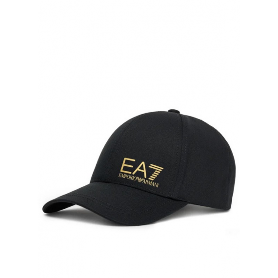 Gorra EA7 Emporio Armani Negra Logo Dorado  ARMANI EXCHANGE