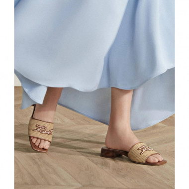 PETALO II RAFFIA SIGNIA SLIDE NATURAL RA