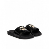 Kondo Ii Karl Nft Slide Black Rubber  KARL LAGERFELD