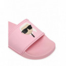 Kondo Ii Karl Nft Slide Light Pink Rubbe  KARL LAGERFELD