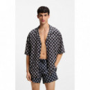 Beach Shirt Relaxed 10268906 01 Navy  HUGO
