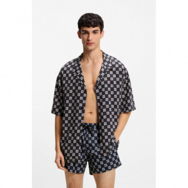 Beach Shirt Relaxed 10268906 01 Navy  HUGO