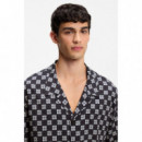 Beach Shirt Relaxed 10268906 01 Navy  HUGO