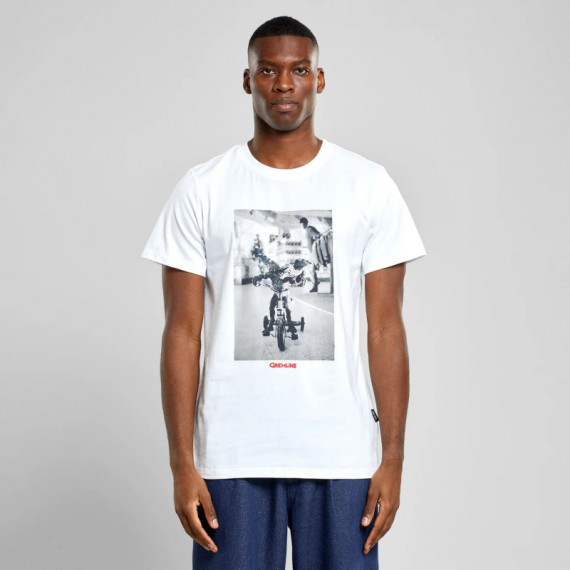 Camisetas Hombre Camiseta DEDICATED Stockholm Gremlins Bike White