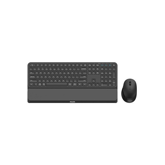 PHILIPS Combo Teclado  + Raton Inalambrico  Bluetooth Reposamuñeca SPT6607 Negro