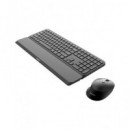 PHILIPS Combo Teclado  + Raton Inalambrico  Bluetooth Reposamuñeca SPT6607 Negro