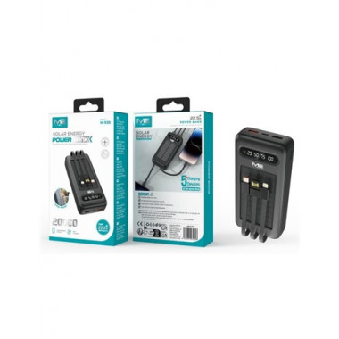 M2TEC Bateria Solar 20000Mah Con Cables Incorporados M-938