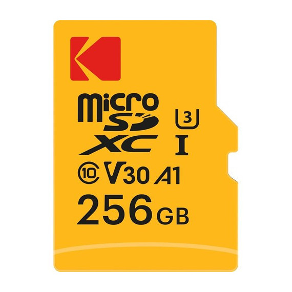 KODAK Tarjeta Memoria Micro SDXC 256Gb Con Adaptador UHS-I V30 A1 4K Ultra HD