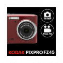 KODAK Camara de Foto Digital Pixpro FZ45 Roja 4X ZOOM,16MP,27MM Gran Angular