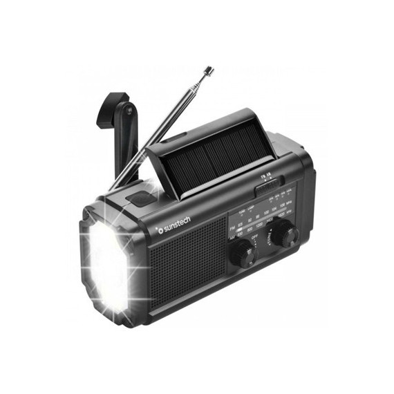 SUNSTECH Radio Am/fm Solar con Dinamo/linterna RPE25