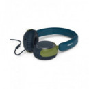 PHILIPS Aurcular Casco Con Cable Jack 3.5/ Tipo C TAK2000 Para Niños 85Db Azul Verde