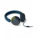 PHILIPS Aurcular Casco Con Cable Jack 3.5/ Tipo C TAK2000 Para Niños 85Db Azul Verde