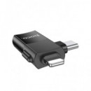 HOCO Adaptador 2 en 1 Lightning/M y Tipo C/M A Usb/H OTG UA17