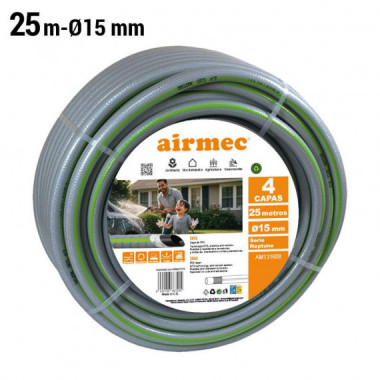 Manguera Agua 4 Capas Serie Neptuno AIRMEC 15MMX25MT