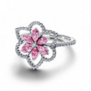 PANDORA Anillo Cóctel en Plata de Primera Ley Flor Doble 194577C01