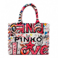 Bolso Beach Shopper Canvas Stampa  PINKO