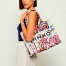 BOLSO BEACH SHOPPER CANVAS STAMPA
