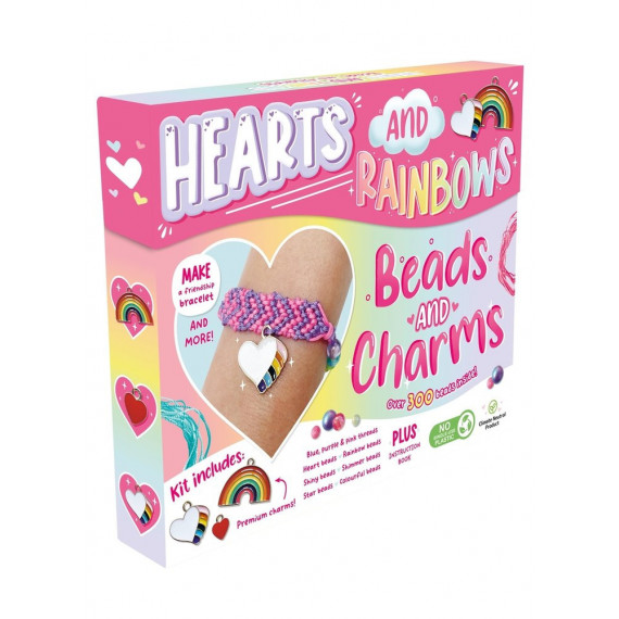 HEARTS AND RAINBOWS BEADS AND CHARMS