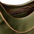 Bolso hobo con cadena de bisutería de guijarros