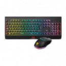 Teclado + Ratón Gaming KROM Kabala Wireless Negro (NXKROMKBLSP)
