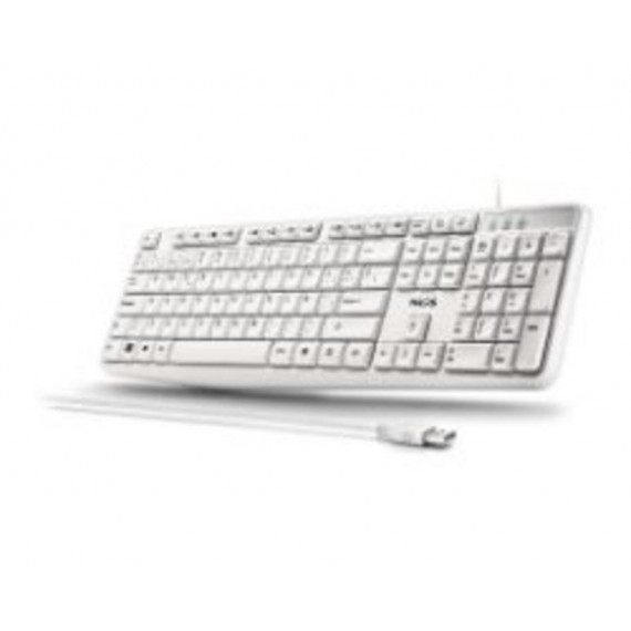 Teclado NGS QWERTY USB-A con Cable 1.5m Blanco (HERITAGESPANISH)