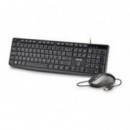 Kit Teclado + Ratón NGS V2 QWERTY USB Óptico Ambidextro 1000dpi Negro (COCOAKITV2SPANISH)