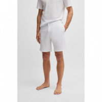 Waffle Shorts 10269584 01 White  BOSS