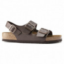 Calzado BIRKENSTOCK Milano Birko-flor Nubuck Dark Brown