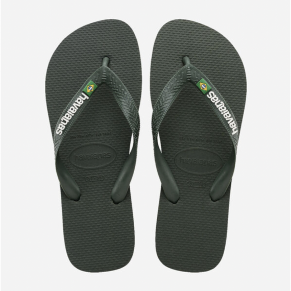 Hav. Brasil Logo Green Olive/green Olive HAVAIANAS