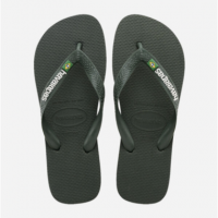 Hav. Brasil Logo Green Olive/green Olive HAVAIANAS