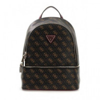 Follie Small Tote Brown Logo  GUESS