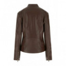 CLAUDINE BIKER DARK COFFEE