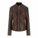CLAUDINE BIKER DARK COFFEE