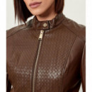 CLAUDINE BIKER DARK COFFEE