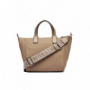 FOLLIE SMALL TOTE TAUPE