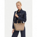 FOLLIE SMALL TOTE TAUPE