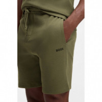 Waffle Shorts 10269584 01 Open Green  BOSS