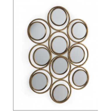 ESPEJO METAL 7219 COLOR ORO ENVEJECIDO
