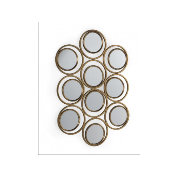 ESPEJO METAL 7219 COLOR ORO ENVEJECIDO