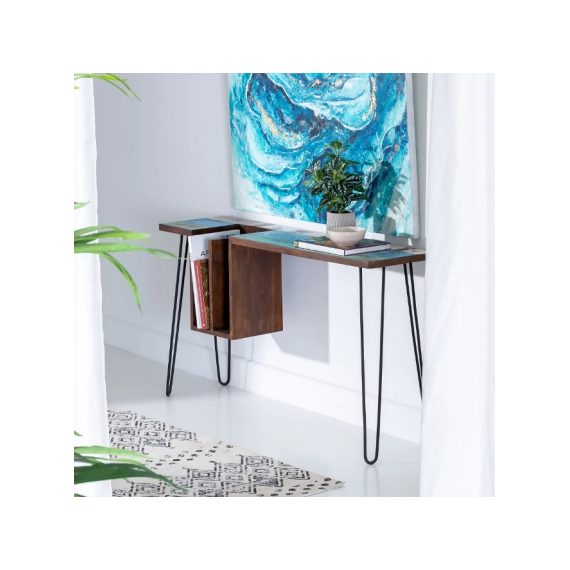 ESCRITORIO 603325 AZUL Y MARRÓN