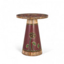 MESA DE CENTRO 2201 MADERA PINTADA A MANO