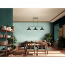 LÁMPARA DE TECHO 12555 METAL NEGRO MATE Y COBRE 3 LUCES