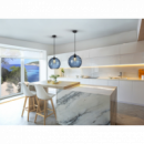 LÁMPARA DE TECHO 197120 1 LUZ CRISTAL AZUL