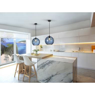 L&Aacute;MPARA DE TECHO 197120 1 LUZ CRISTAL AZUL